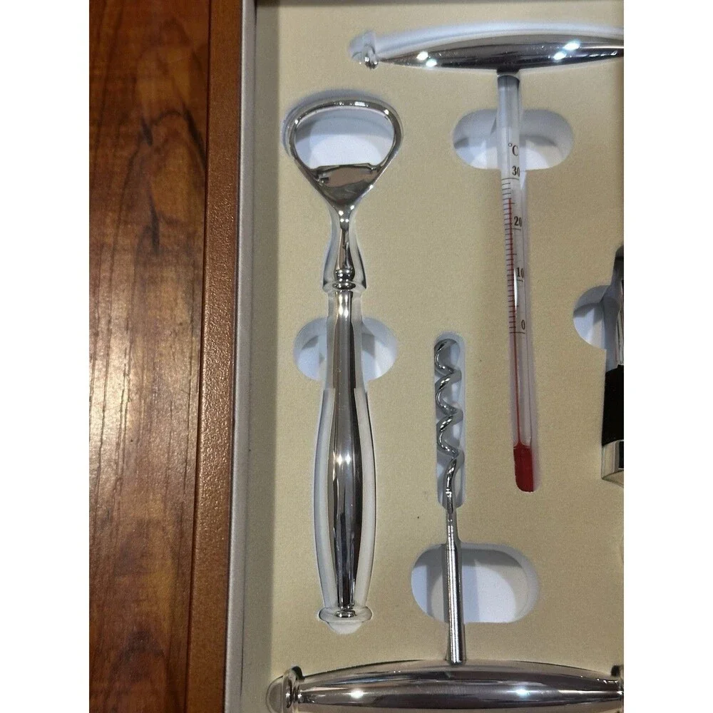 Vintage 1990’s Toll Brothers Home Builders Metal Barware Bar Tool Set - NOS